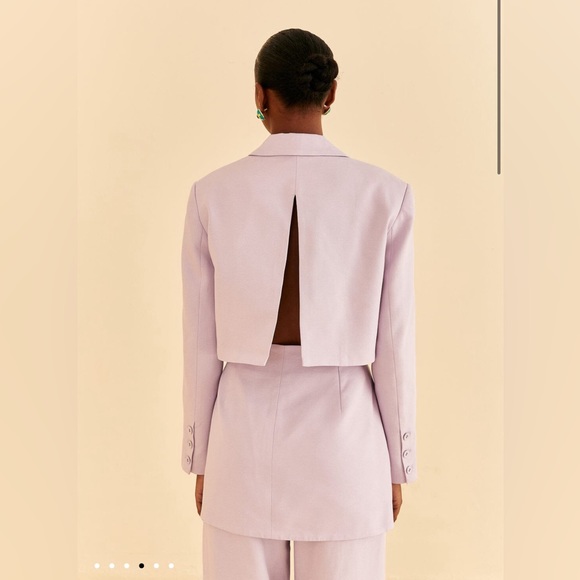 Farm Rio Lilac Cut Out Blazer - Picture 4 of 9